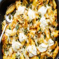 Cheesy Baked Pumpkin Pasta With Kale image