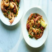 Summer Shrimp Scampi With Tomatoes and Corn_image