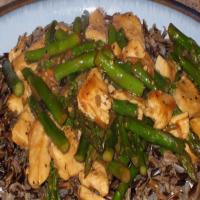 Chicken and Asparagus over Wild Rice image