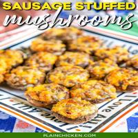 Sausage Stuffed Mushrooms_image