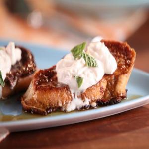 Cuban Torrejas with Guava-Maple Syrup and Cream Cheese Whipped Cream_image