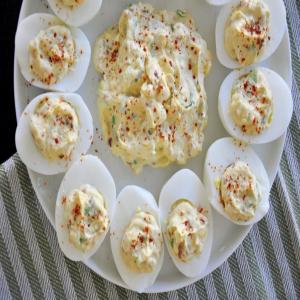 Bacony Deviled Eggs image