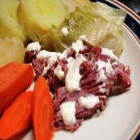 Corned Beef Brisket W/ Veggies & Horseradish-Pressure Cooker image