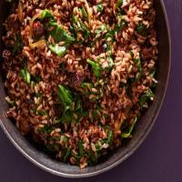 Red Rice with Spinach and Dried Cherries_image