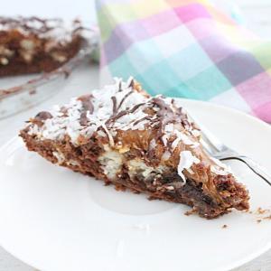 Samoa Brownie Pie - Table for Seven | Sweet Treats & More_image