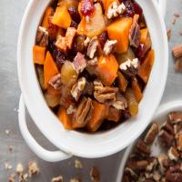 Crock Pot Sweet Potatoes & Cranberries With Toasted Pecans image