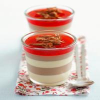 Pudding Cups with Jello Topping_image