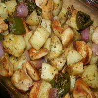 Chicken With Roasted Vegetables and Gorgonzola_image