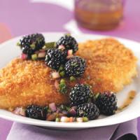 Crumb-Coated Chicken & Blackberry Salsa image