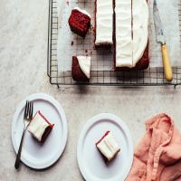 Condensed Milk Red Velvet Poke Cake image