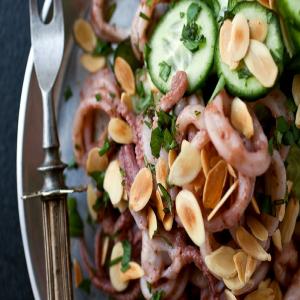 Squid Salad with Cucumbers, Almonds and Pickled Plum Dressing_image