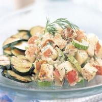 Grilled Lemon Chicken Salad with Dill Cream Dressing image