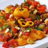 Mediterranean Chicken Medley with Eggplant and Feta_image