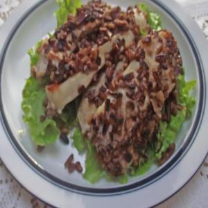 Pecan-Crusted Chicken with Sweet Mustard Dressing_image