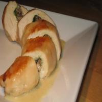 Chicken Breasts Stuffed With Mushrooms & Spinach With Cognac Sauce_image