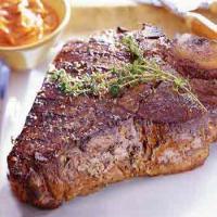 Grilled Porterhouse Steak with Paprika-Parmesan Butter_image
