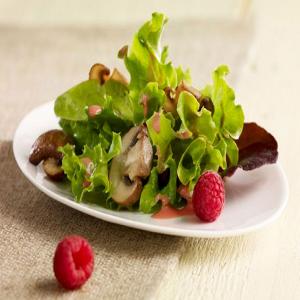 Salad with Mushrooms and Raspberry Dressing image