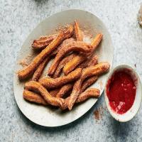 Churros With Strawberry Sauce_image