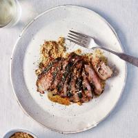 Pork Shoulder Steaks With Horseradish-Mustard Sauce_image