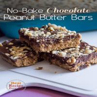 No-Bake Dark Chocolate Sea Salt Peanut Butter Bars_image