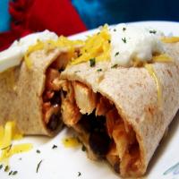 Chicken Burritos With Cheese and Black Bean Salsa image