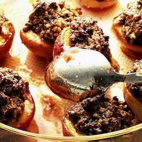 Amaretti peaches with honey & chocolate_image