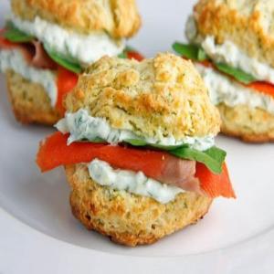 Dill Bisquits with Smoked Salmon and Cream Cheese image