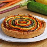 Rainbow Veggie And Pesto Tart Recipe by Tasty_image