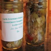Garlic Rosemary Pickled Green Cherry Tomatoes image