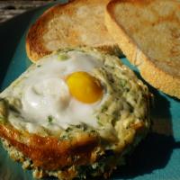 Baked Spinach and Eggs image