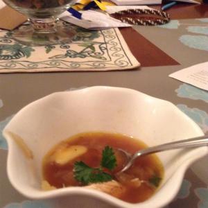 Fall Vegetable Soup with Black-Eyed Peas and Grilled Chicken image