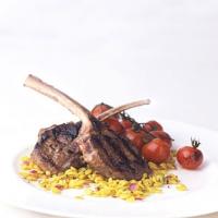 Grilled Marinated Lamb Chops with Balsamic Cherry Tomatoes image