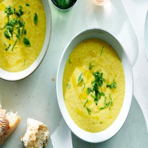 Creamy Corn Soup With Basil image