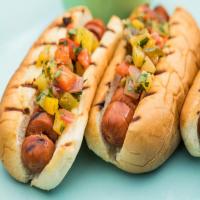 Hot Dogs with Spicy Pineapple Relish image