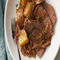 Slow-Cooker Beef Roast with Onions and Potatoes image