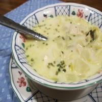 Creamy Chicken Noodle Soup With Apples image