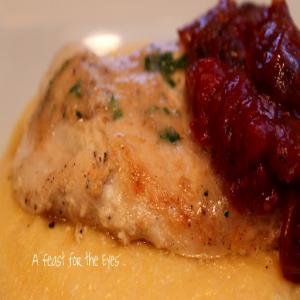 Chicken Breasts with Walnut Aillade, Tomato Jam and Polenta Recipe - (4.6/5)_image