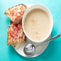 10-Minute White Bean Soup with Toasted Cheese and Tomato image