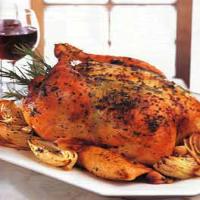 Roast Chicken with Herb Butter, Onions and Garlic image