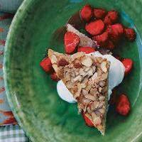 Toasted-Almond Cake with Strawberries in Rosé-Water Syrup_image