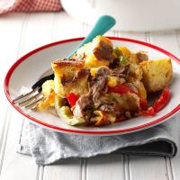 Philly Beef 'n' Pepper Strata image