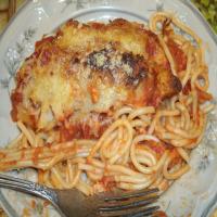 Baked Garlic Chicken & Mozzarella With Pasta * Fazoli's Copy image