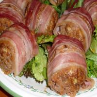 Mini-Meat Loaves Wrapped in Bacon image