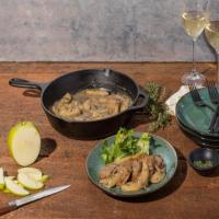 Pan-Roasted Pork Tenderloin with Apples and Bourbon image