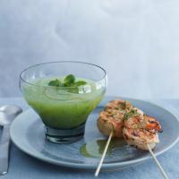 Fiery Grilled Shrimp with Honeydew Gazpacho image
