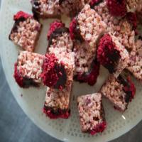 Chocolate Raspberry Rice Cereal Treats image