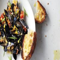 Mussels with Corn, Cherry Tomatoes, and Tarragon image