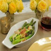 Roasted Asparagus with Prosciutto, Pine Nuts and Shaved Parmesan image