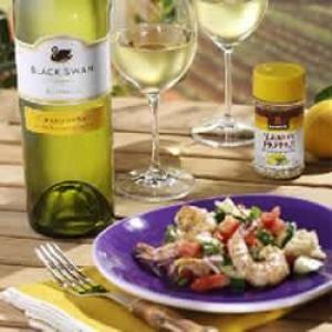 Neil Perry's Italian Bread Salad with Lemon Pepper Shrimp_image