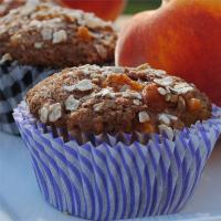 Spiced Peach Oatmeal Muffins image